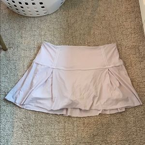 White pleated athletic skirt
